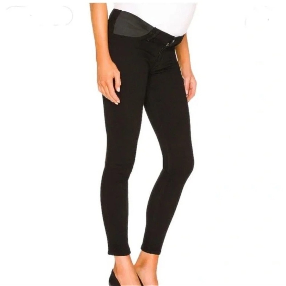 Good American Good Legs Maternity Crop Skinny Jean Black Size 6 / 28 New NWT